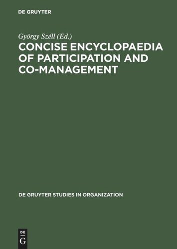 Concise Encyclopaedia of Participation and Co-Management