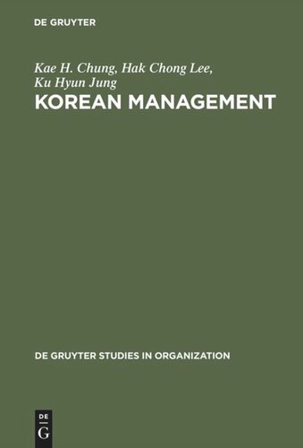 Korean Management: Global Strategy and Cultural Transformation