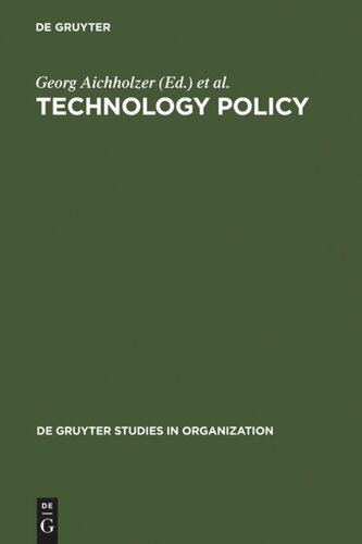 Technology Policy: Towards an Integration of Social and Ecological Concerns