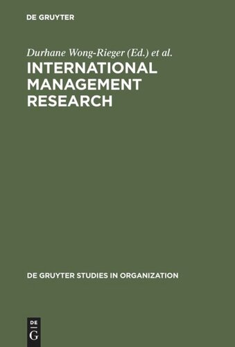 International Management Research: Looking to the Future