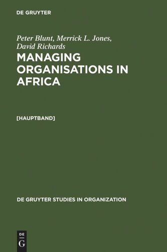 Managing Organisations in Africa: [Hauptband] Managing Organisations in Africa