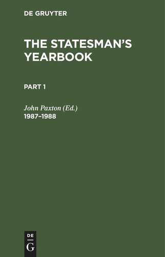 The Statesman's Yearbook: 1987–1988