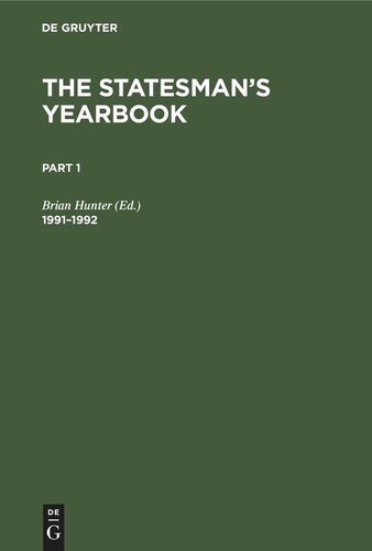 The Statesman's Yearbook: 1991–1992