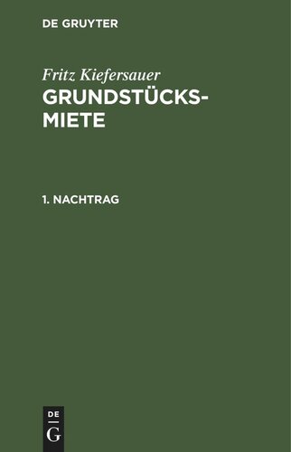 Grundstücksmiete: Nachtrag 1.