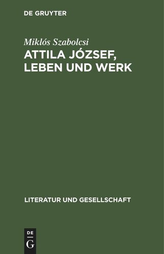 Attila József, Leben und Werk