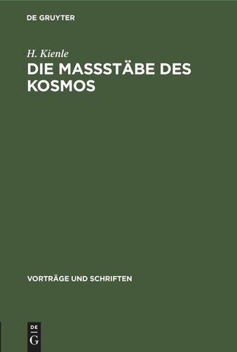 Die Maßstäbe des Kosmos