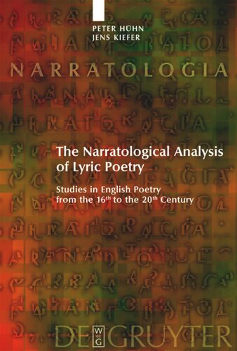 The Narratological Analysis of Lyric Poetry: Studies in English Poetry from the 16th to the 20th Century