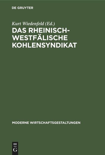 Das Rheinisch-Westfälische Kohlensyndikat