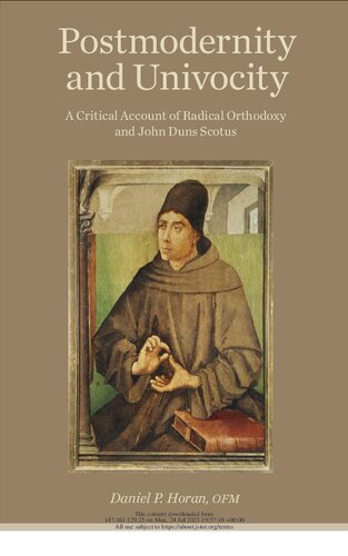 Postmodernity and univocity : a critical account of radical orthodoxy and John Duns Scotus