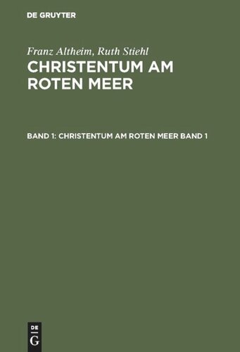 Christentum am Roten Meer: Band 1