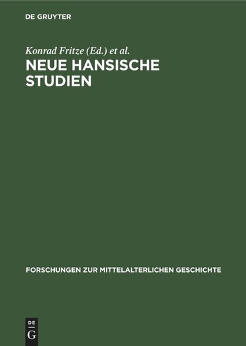 Neue Hansische Studien