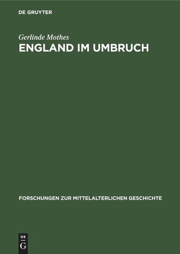 England im Umbruch: Volksbewegungen an der Wende vom Mittelalter zur Neuzeit