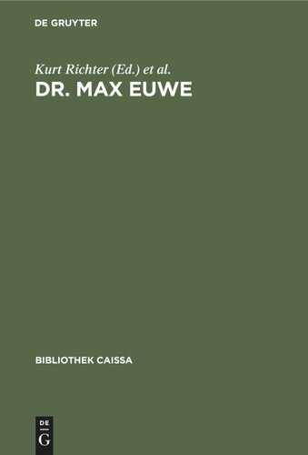 Dr. Max Euwe: Eine Auswahl seiner besten Partien mit Beiträgen führender Meister