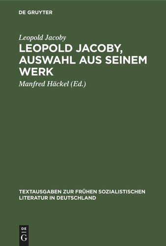 Leopold Jacoby, Auswahl aus seinem Werk