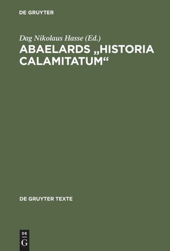 Abaelards „Historia calamitatum“: Text - Übersetzung - literaturwissenschaftliche Modellanalysen