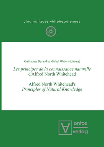 Les principes de la connaissance naturelle d'Alfred North Whitehead