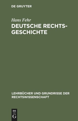 Deutsche Rechtsgeschichte