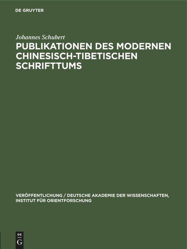 Publikationen des modernen chinesisch-tibetischen Schrifttums