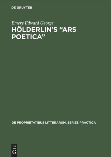 Hölderlin’s “Ars poetica”: A part-rigorous analysis of information structure in the late hymns