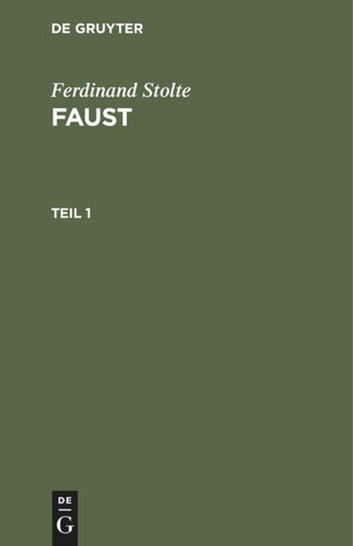 Faust: Teil 1