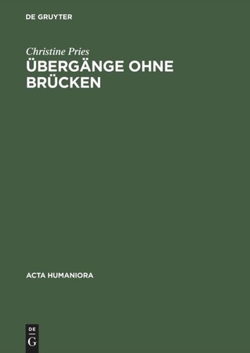 Übergänge ohne Brücken: Kants Erhabenes zwischen Kritik und Metaphysik