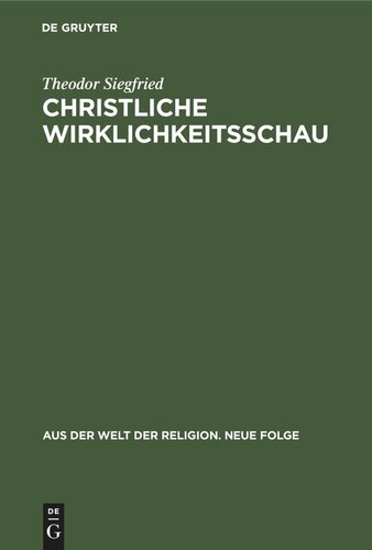 Christliche Wirklichkeitsschau