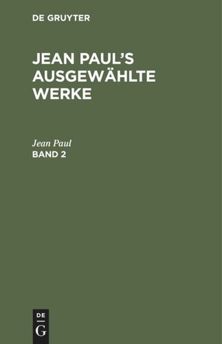 Jean Paul’s ausgewählte Werke: Band 2