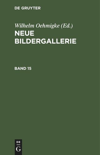 Neue Bildergallerie: Band 15