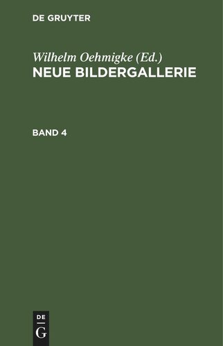 Neue Bildergallerie: Band 4