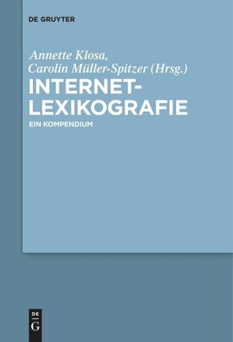 Internetlexikografie: Ein Kompendium