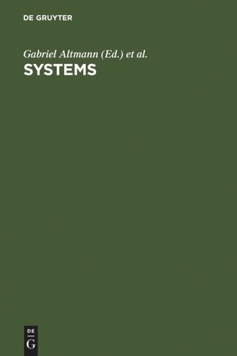 Systems: New Paradigms for the Human Sciences