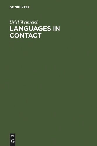 Languages in Contact: Findings and Problems