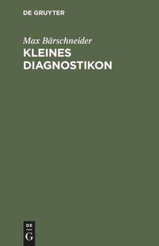 Kleines Diagnostikon: Differentialdiagnose klinischer Symptome