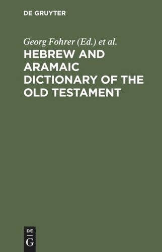 Hebrew and Aramaic Dictionary of the Old Testament