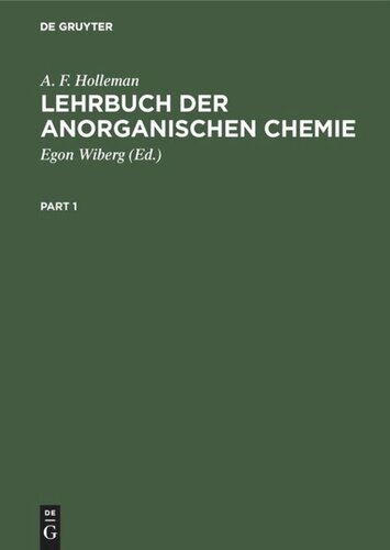 Lehrbuch der anorganischen Chemie