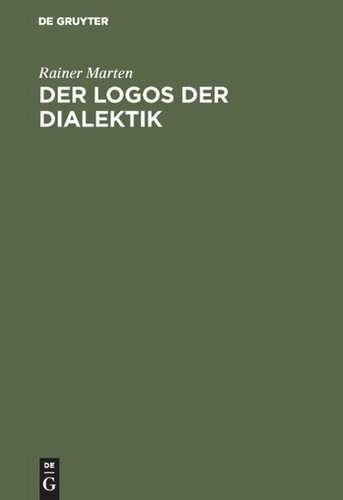 Der Logos der Dialektik: Eine Theorie zu Platons Sophistes