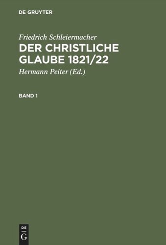 Der christliche Glaube 1821/22: Studienausgabe