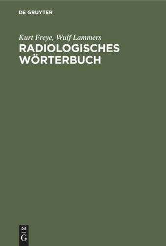 Radiologisches Wörterbuch: Diagnostische Leitsätze für die Praxis