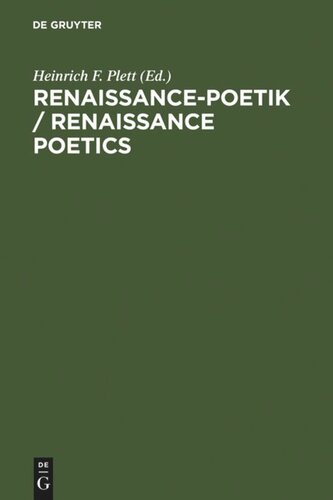 Renaissance-Poetik / Renaissance Poetics