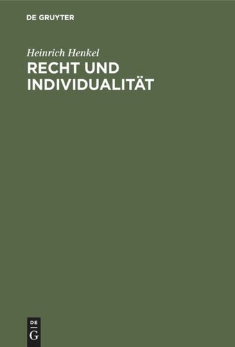 Recht und Individualität