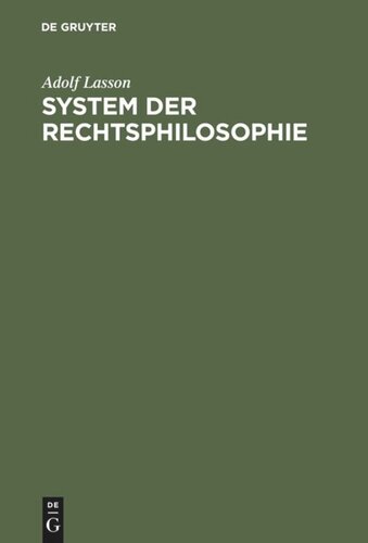 System der Rechtsphilosophie