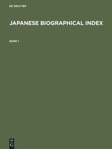 Japanese Biographical Index