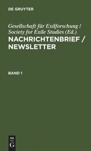 Nachrichtenbrief / Newsletter: 1984 bis 1993 mit Gesamtregister