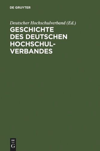 Geschichte des Deutschen Hochschulverbandes