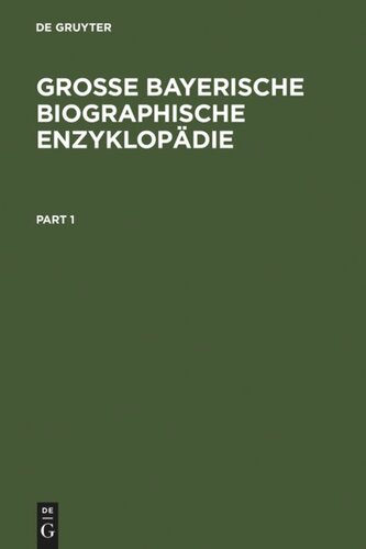 Große Bayerische Biographische Enzyklopädie