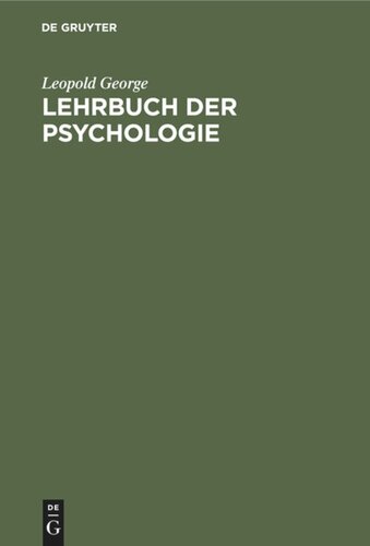 Lehrbuch der Psychologie