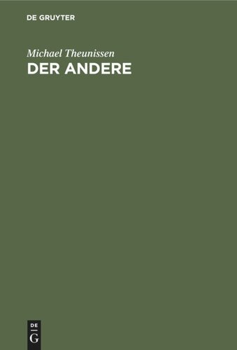 Der Andere: Studien zur Sozialontologie der Gegenwart