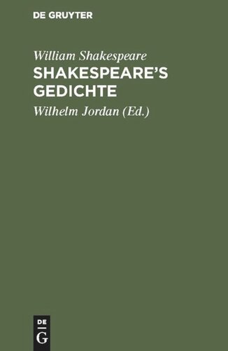 Shakespeare’s Gedichte