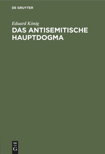 Das antisemitische Hauptdogma