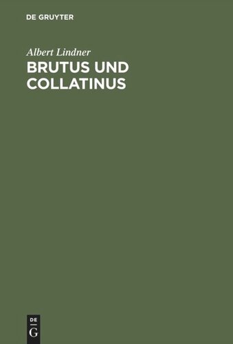 Brutus und Collatinus: Trauerspiel